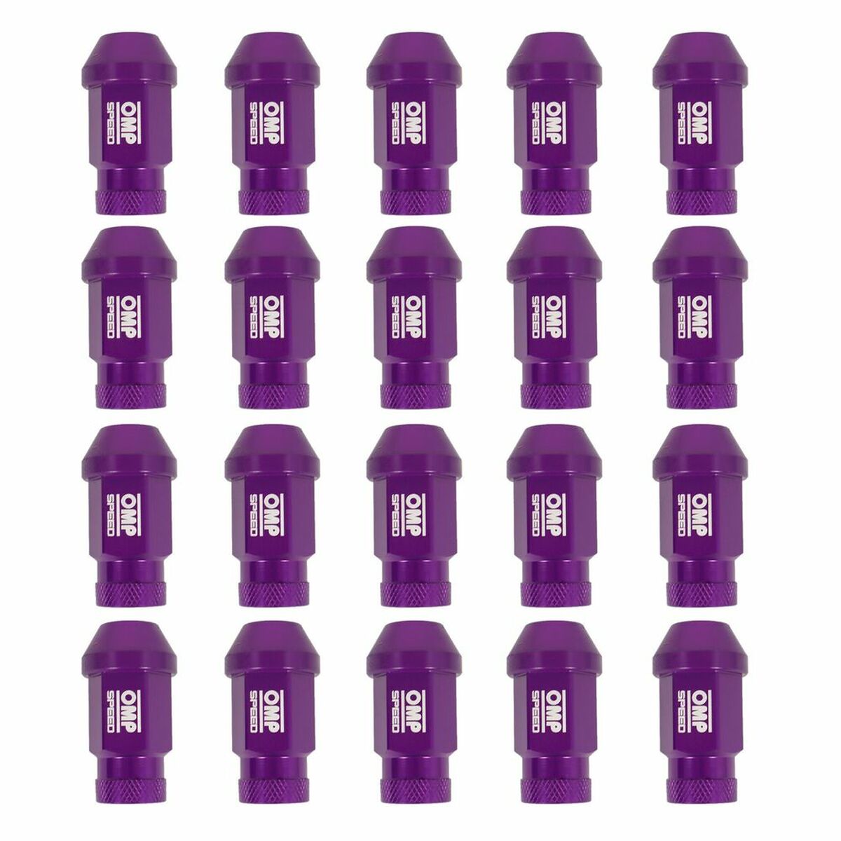 Set Mutterit OMP 7075 40 mm M14 x 1,50 20 uds Violetti